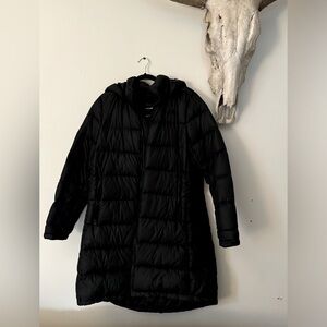 Long puffer down north face coat